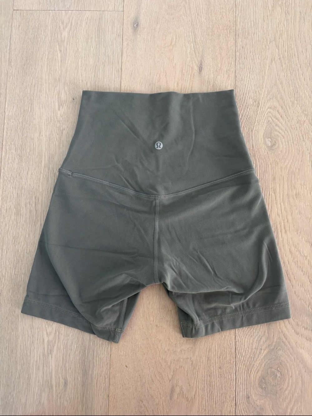 lululemon athletica Align High-Rise Olive Bike Shorts